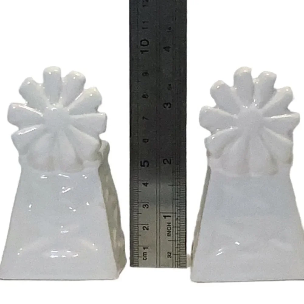 Farmhouse Windmill Salt and Pepper Shaker Gift Set Ceramic Classic White